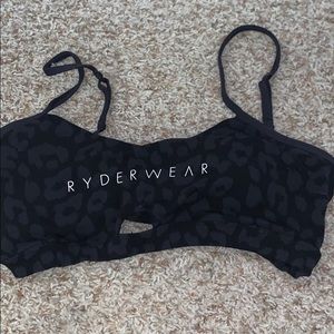 Black cheetah print Ryderwear sports bra